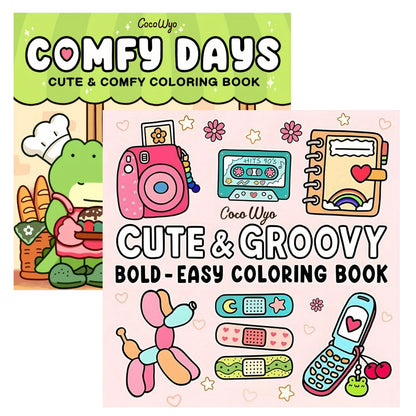 1/2/12Pcs coloring books, Glow cosmetics and Spooky cutie，Glow in the Dark Cosmetics Coloring Book -  Easy Adult Relaxation